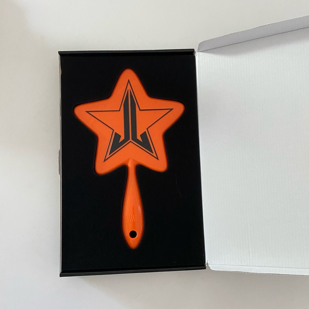 New‎ Jeffree Star Cosmetics Hand Mirror Unisex OS Orange Like New Star Logo